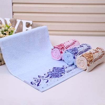 32 Strands of wire towel Jacquard peony flowers High-end gift pure cotton towel