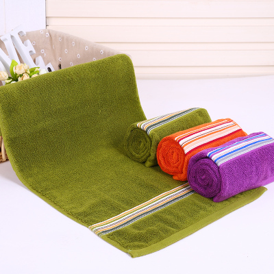 Men's pure cotton towel home soft absorbent towels double-sided color High-grade towels