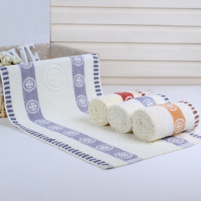 Pure cotton towel button originality jacquard towel High-end gift towel