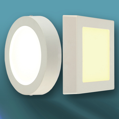  Aluminum die-casting led panel light : round & square shapes , 3W-24W , suspended-ceiling fixed