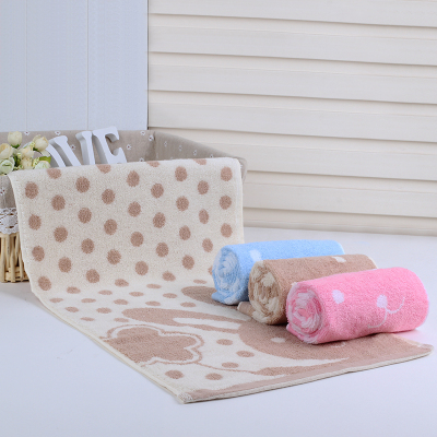 Pure cotton towel cute cartoon suction rabbit children absorbent towel