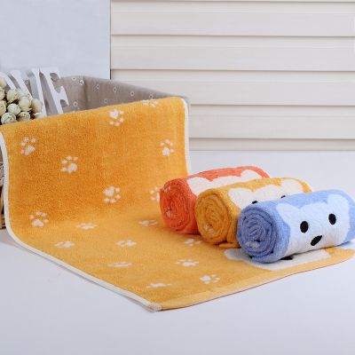 Bamboo fiber towel twistless mention bear footprints face towel shower wash face towel