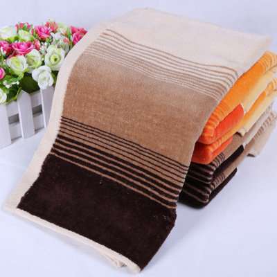Pure cotton towel High-grade foreign trade cut pile stripe towel 100% cotton towels