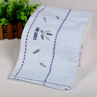 Pure cotton towel jacquard towel Single yarn embroidered towel