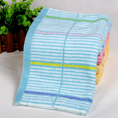 Soft pure cotton towel printed stripe absorbent towel gift towels