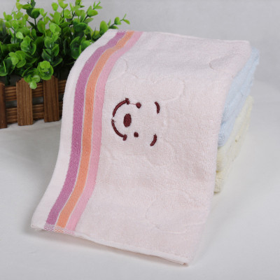 Pure cotton towel lovely smiling face towels little bear welfare gifts face towel