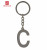 Good quality silver letter key chain