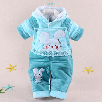 Yiwu purchase new infant hooded cartoon Bib Set clothing embroidery