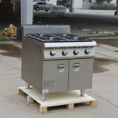 Stainless Steel   Gas  Style Range With  4-Burner With Gabinet