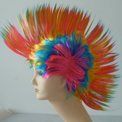 Comb wig fan wig hair rooster hair wig Halloween wig