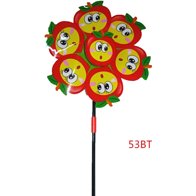 New Classic Intelligence Development Outdoor Kid Toy Plastic Colorful Cartoon Spring Windmill