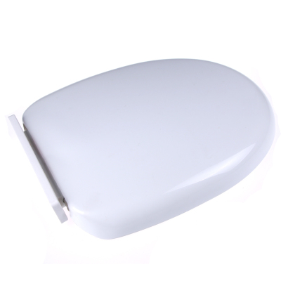 Slow descenting plastic toilet lid