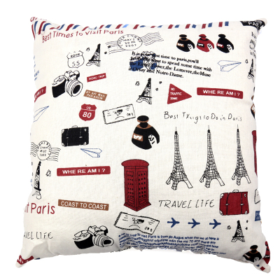 Linen printed pillowcase  car cushion cover office cushion cover not contain the inner
