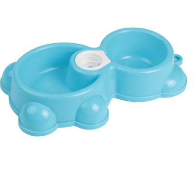 Bear shape double-bowl pets' bowl dogs' bowl dog's bowl for drinking