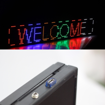  p10 indoor 5 color led display 100*20cm   /  yiwu led sign
