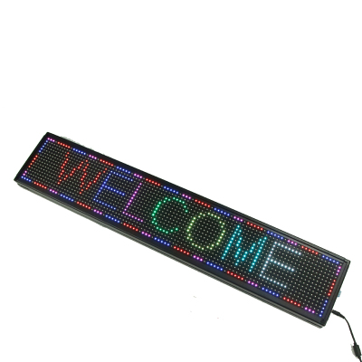 upstarled yiwu factorysale cheapest indoor p10rgb 7 color led display100*20cm