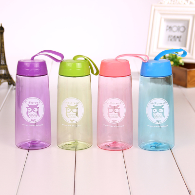 Plastic cartoon cup with filter can processing custom LOGO