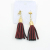 Autumn and winter new style noble long type chain tassels earrings ear decorations