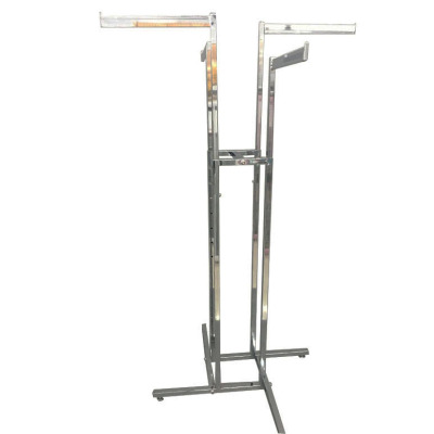 Square tube small four-arm/straight Straight bars clothing display rack Four-arm hang clothes rack