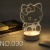 Creative 3D Nordic wood Nightlight cartoon acrylic plate