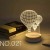 Creative 3D Nordic wood Nightlight cartoon acrylic plate