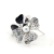 Korean style fashion flower shape rhinestone inlaid pearl earrings girls' cute exquisite earrings