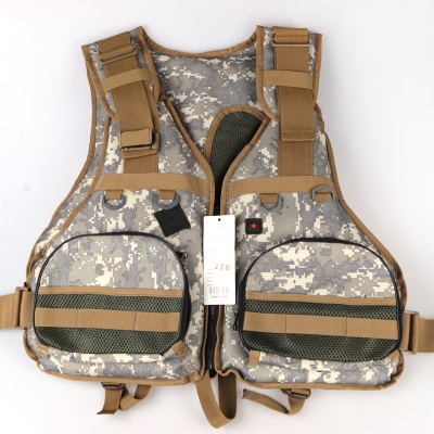 Adult camouflage life jacket outdoor Detachable wearproof thicken Strong buoyancy vest