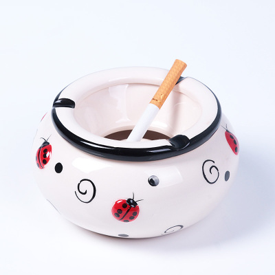 Cute cartoon ashtray beetle pattern ceramic ashtray creative ashtray fashion household gifts