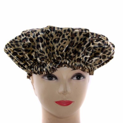 Leopard printed bath cap Lady's waterproof environmental protection shower cap