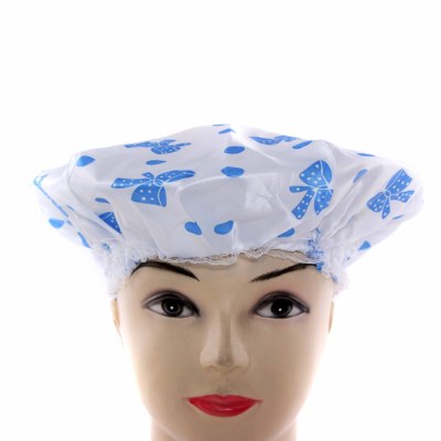 Nylon laciness shower cap Women's waterproof bath cap Environmental protection cap 