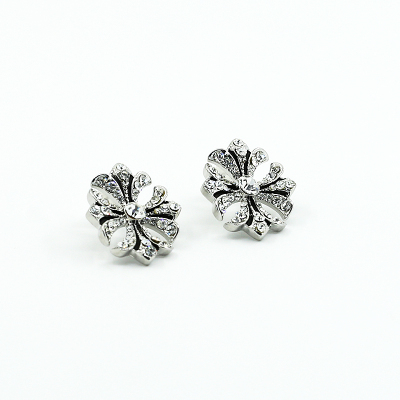 Elegant rhinestoe crystal cross earrings women's allergy free ear decorations