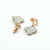 Four-leaf clover shape earrings rhinestone crystal allergy free fashion earrings