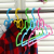 Children's candy color hangers, five multi-purpose racks Plastic rack can hang small vest pants