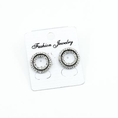 Round rhinestone earrings sweet girls' earrings 92pcs rhinestone round earrings