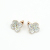 Women's new earrings rose gold rhinestone inlaid four-leaf clover shape earrings