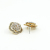 60pcs rhinestone inlaid earrings peach blossom shape rhinestone earrings