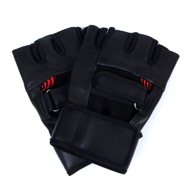 Durable anti-skid red pepper sports riding leather half-finger gloves 