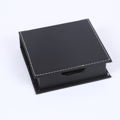 Leather Memo Box Office Note Pad Box