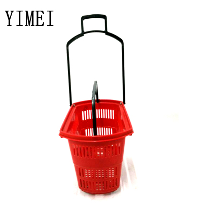 Plastic supermarket shopping basket high quality hand basket