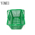 Green supermarket shopping basket plastic hand basket