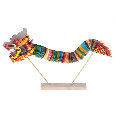 Small paper dragon dragon dance handicraft temple fair gifts Spring Festival decorations festive lantern decorations