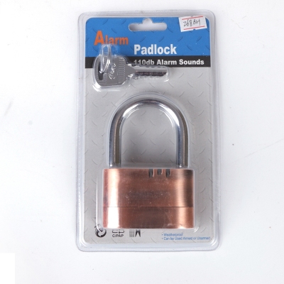 Alarm padlock 110db alarm sounds Plating bronze hanging-type alarm lock