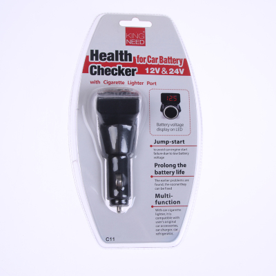Health checker for car battery with cigeratte lighter function