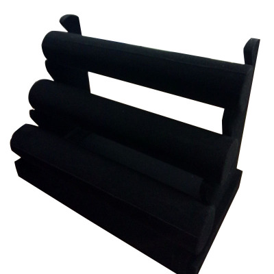 Black flannelette three-layer bracelet rack watch rack jewelry rack