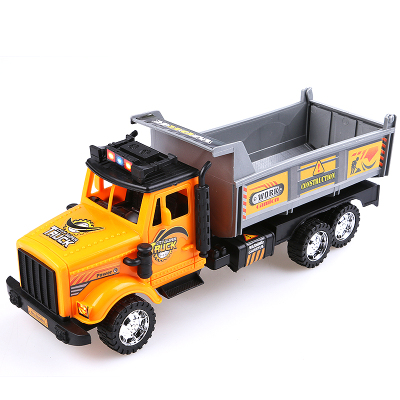 Inertia driving skip lorry toy with alarm lamp 