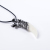 crescent moon shaped Wolf Head ivory couple necklace men's accessories titanium steel pendants