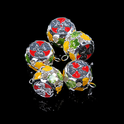DIY decorative accessory colorful flower ball bell decorative bell handmade craft
