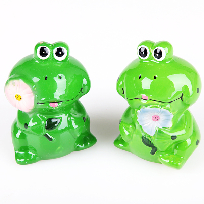 Creative cute ceramic frog shape piggy bank children's gifts