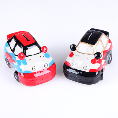 Ceramic saving box No.10 racing car shape piggy bank birthday gifts