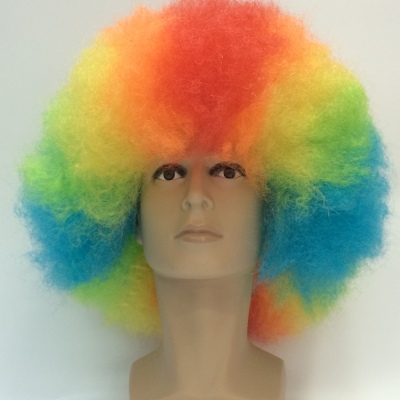 220g Hair color explosion Fluffy wig Rainbow colored wigs